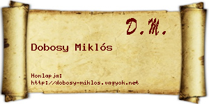 Dobosy Miklós névjegykártya