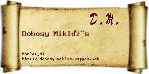 Dobosy Miklós névjegykártya
