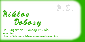 miklos dobosy business card